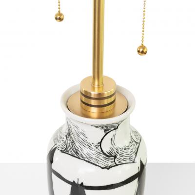 Algot Eriksson ALGOT ERIKSSON ART NOUVEAU CERAMIC LAMP FOR ALP SWEDEN