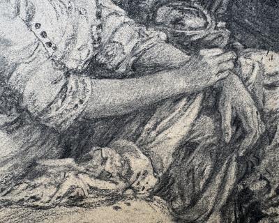 Alice Barber Mrs Charles H Stephens Stephens Attractive Young Woman Sitting in Chair and Looking Upwards in Domestic Setting