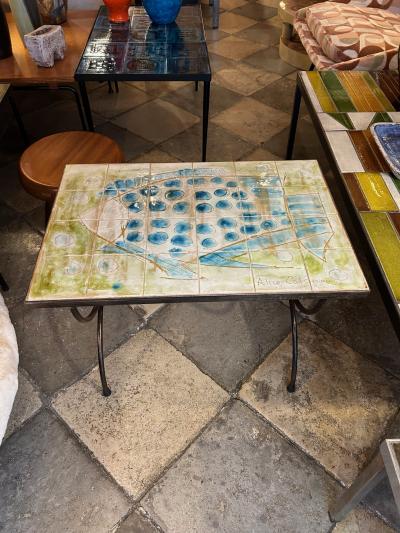 Alice Colonieu Ceramic coffe table by Alice Colonieu France 1960s