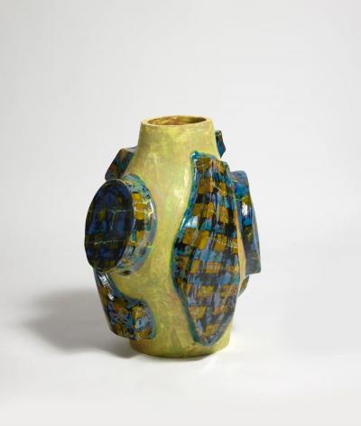 Alice Gavalet BLUE AND YELLOW VASE