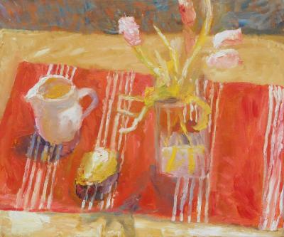 Alice Mumford Red and White Striped Cloth