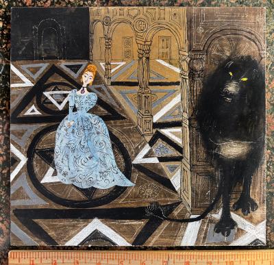 Alice and Martin Provensen Young Maiden and Lion Beauty and the Beast like Fairy Tale