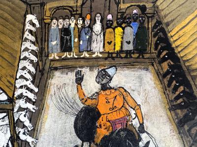 Alice and Martin Provensen Young Maiden and Lion Beauty and the Beast like Fairy Tale