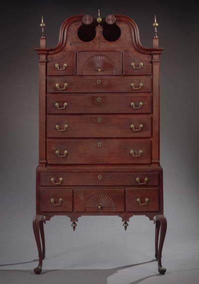 Alisha Cushing Jr Highboy attributed to Alisha Cushing Jr 