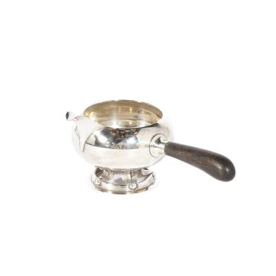 Allan Adler Alan Adler Sterling Silver Walnut Modernist Hand Wrought Serving Coffee Set