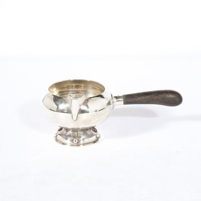 Allan Adler Alan Adler Sterling Silver Walnut Modernist Hand Wrought Serving Coffee Set