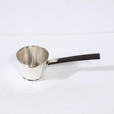 Allan Adler Modernist Sterling Silver Sauce Boat with Ebony Handle by Allan Adler