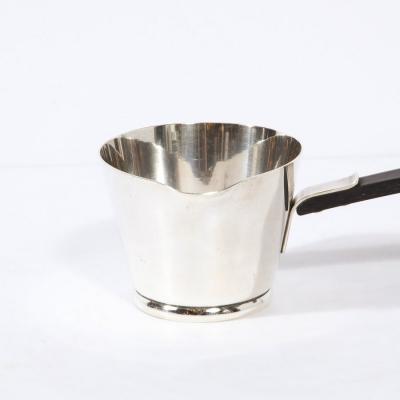 Allan Adler Modernist Sterling Silver Sauce Boat with Ebony Handle by Allan Adler