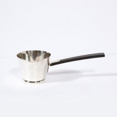 Allan Adler Modernist Sterling Silver Sauce Boat with Ebony Handle by Allan Adler