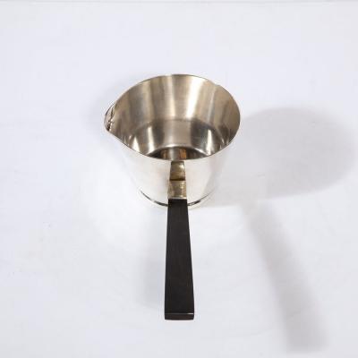 Allan Adler Modernist Sterling Silver Sauce Boat with Ebony Handle by Allan Adler