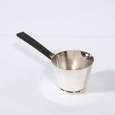 Allan Adler Modernist Sterling Silver Sauce Boat with Ebony Handle by Allan Adler