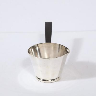 Allan Adler Modernist Sterling Silver Sauce Boat with Ebony Handle by Allan Adler