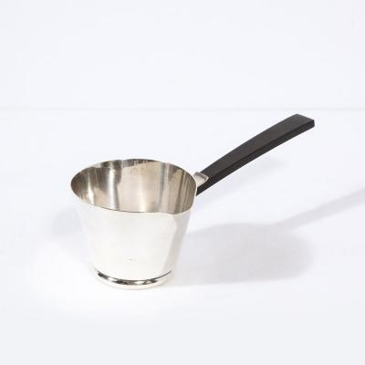 Allan Adler Modernist Sterling Silver Sauce Boat with Ebony Handle by Allan Adler