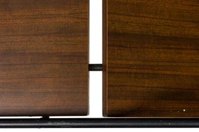 Allan Gould Allan Gould Mid Century American Wood and Black Metal Magazine Coffee Table