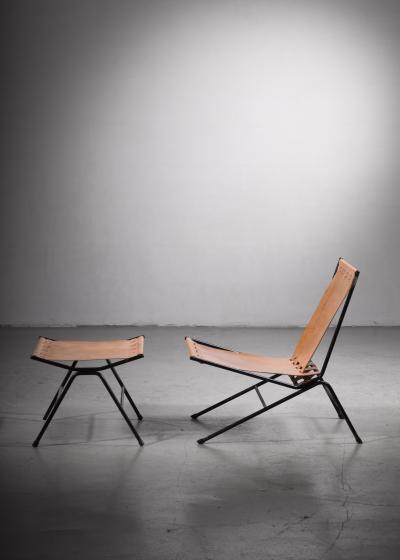 Allan Gould Allan Gould lounge chair with ottoman USA 1950s