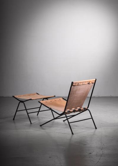 Allan Gould Allan Gould lounge chair with ottoman USA 1950s