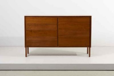 Allan Gould Modernist Sideboard in Walnut by Allan Gould