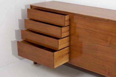Allan Gould Modernist Sideboard in Walnut by Allan Gould
