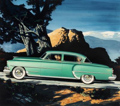 Allan Kass Vintage Car Ad Chrysler New Yorker Sedan