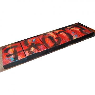 Allan Rodewald Set of Five Original Signed Abstract Canvases by Allan Rodewald