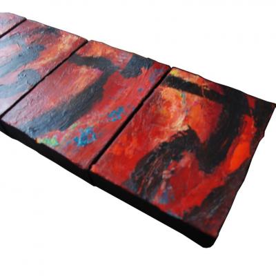 Allan Rodewald Set of Five Original Signed Abstract Canvases by Allan Rodewald