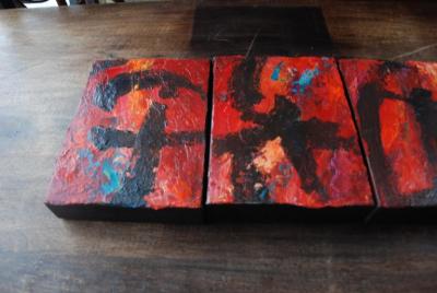 Allan Rodewald Set of Five Original Signed Abstract Canvases by Allan Rodewald
