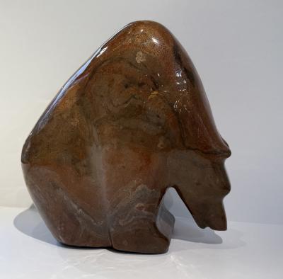 Allan Waidman Bronze Brown Bear Grazing
