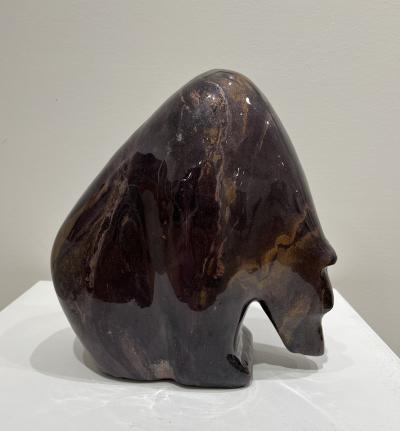 Allan Waidman Large Bear Violet Copper Swirl