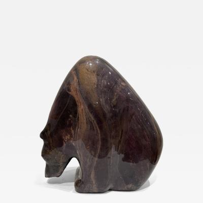 Allan Waidman Large Bear Violet Copper Swirl