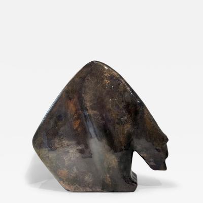 Allan Waidman Large Brown Gold Bear Grazing