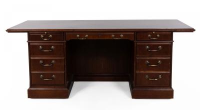 Alma Desk Company Mahogany Executive Desk