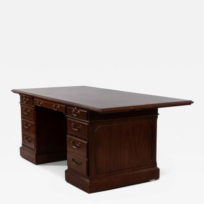 Alma Desk Company Mahogany Executive Desk