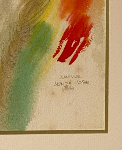 Alonzo Hauser Jeaninne 7 1 68 Watercolor Signed Alonzo Hauser