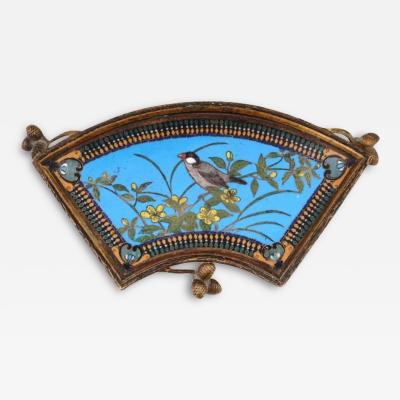 Alphonse Giroux et Cie Antique Japanese Cloisonn Meiji Tray in Ormolu Mounting by Alphonse Giroux