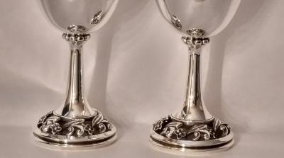 Alphonse La Paglia Modernist Sterling Silver Goblets La Paglia for International Silver