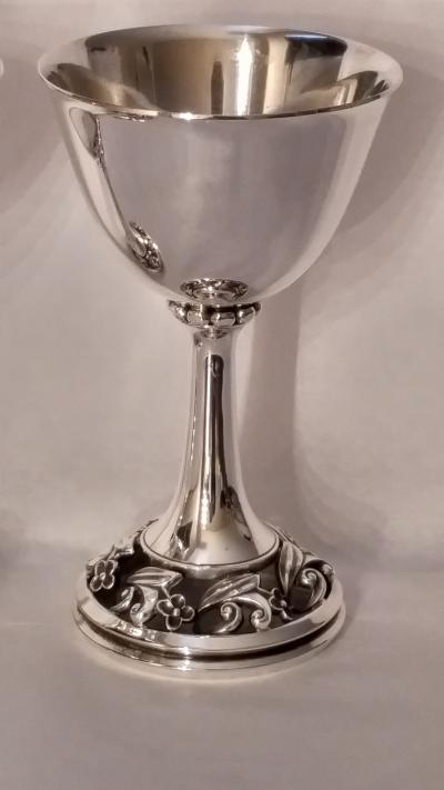 Alphonse La Paglia Modernist Sterling Silver Goblets La Paglia for International Silver