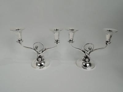 Alphonse La Paglia Pair of La Paglia for International Midcentury Modern Candelabra