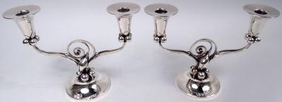 Alphonse La Paglia Pair of La Paglia for International Midcentury Modern Candelabra