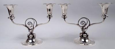 Alphonse La Paglia Pair of La Paglia for International Midcentury Modern Candelabra