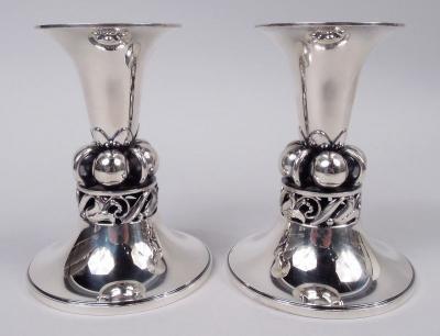 Alphonse La Paglia Pair of Midcentury Low Candlesticks by La Paglia for International
