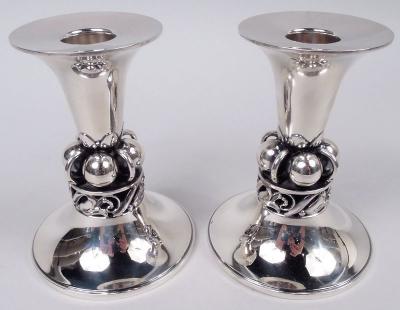 Alphonse La Paglia Pair of Midcentury Low Candlesticks by La Paglia for International
