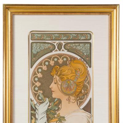 Alphonse Maria Mucha Alphonse Mucha La Plume et La Primevere Lithograph