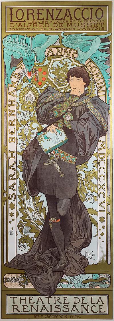 Alphonse Maria Mucha Alphonse Mucha Lorenzaccio Lithograph