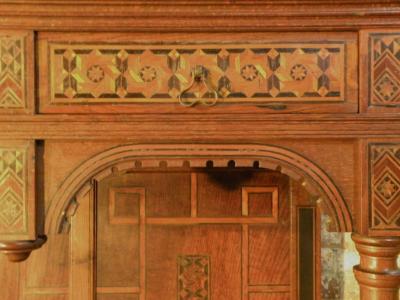Alpine 19th Century Baroque Revival Inlaid Dressoir Cabinet