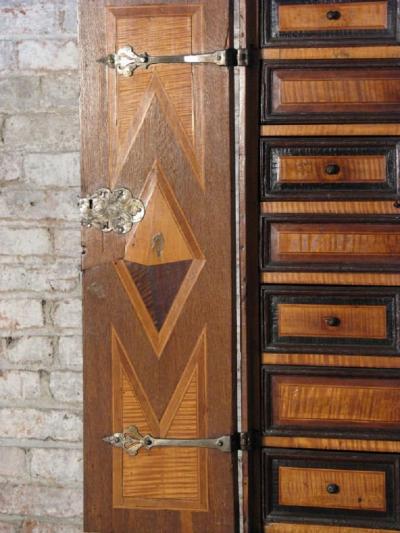 Alpine Baroque 18th century inlaid petit Cabinet