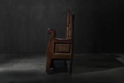 Alpine Monastic Bench with Folding Table France 19th Century