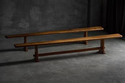 Alpine Rustic Benches France Mid 20th Century