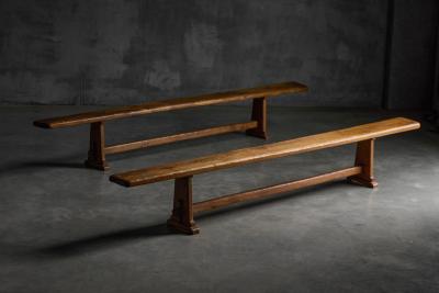 Alpine Rustic Benches France Mid 20th Century