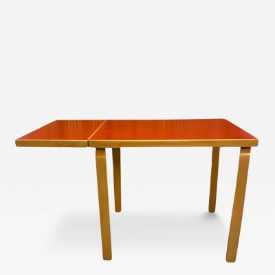 Alvar Aalto Aino Alvar Aalto Fodlable Table Model DL82 Birch Red Linoleum Artek 1960s