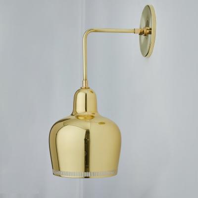 Alvar Aalto Alvar Aalto A330s Polished Brass Wall Light for Artek
